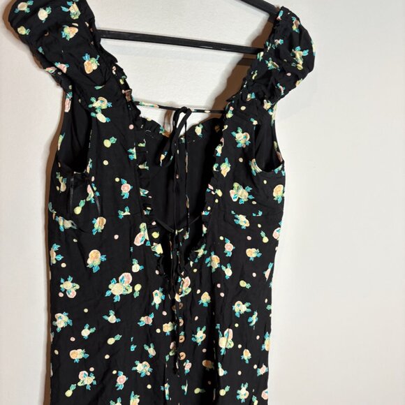 Free People “Like A Lady” Black/Floral mini dress - Picture 4 of 7